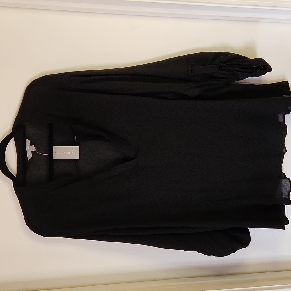 NWT Torrid Lovesick Black Blouse